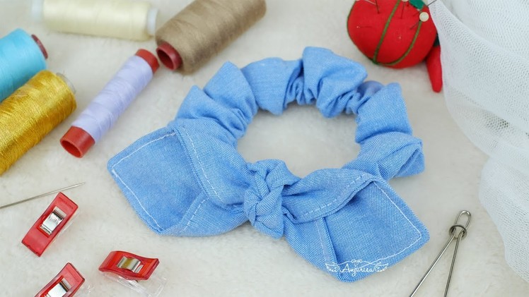 Scrunchie Bow Tutorial ???? Homemade Scrunchies Hair Ties with Bow