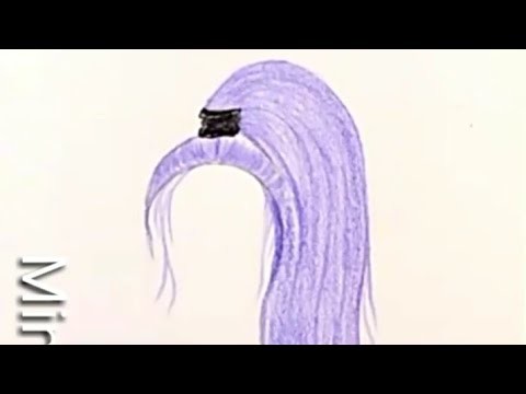 #Shorts #dye |How to draw Hair easily |Drawing of wig step by step |Color tutorial |Mina's Bucket