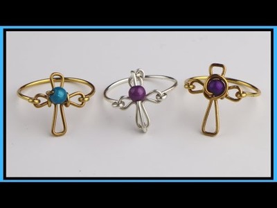 Simple Wire Cross Ring Tutorial Easy Jewelry Making