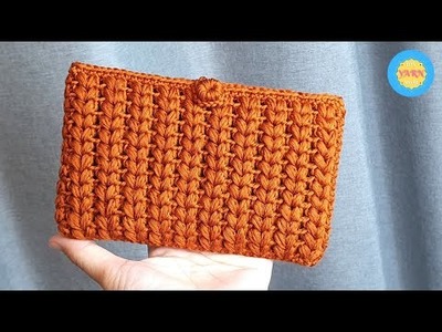 Super Easy How to Crochet Purse with V-Stitch | Free Crochet Patterns | DIY Yarn Studio