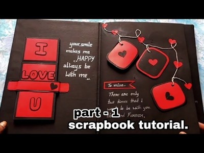 Valentine's day special scrapbook | how to make scrapbook | scrapbook tutorial | scrapbook ideas