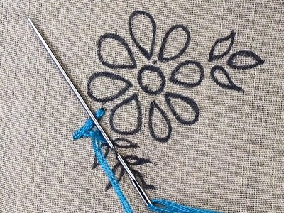 Very easy flower embroidery tutorial for beginners - amazing hand embroidery for beginners