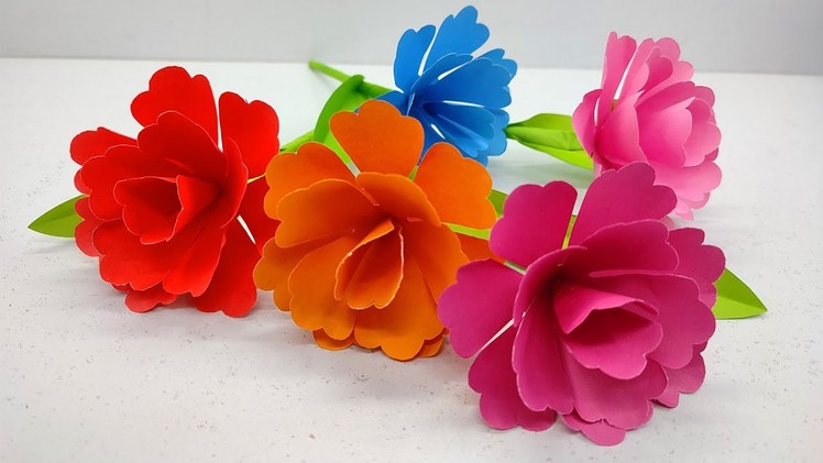 Very Simple and Beautiful Paper Flower For Home Decoration | Handmade Flower Making With Paper