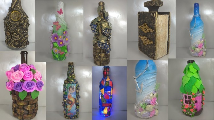 Wine bottle decoration ideas | Home decor | Bottle Art