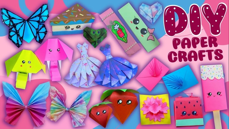 14 BEST PAPER CRAFTS to Make when you're Bored at Home - Fun & Cute Gift Ideas - DIY School Supplies