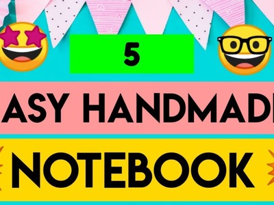 5 easy handmade notebook???? how to make notebook at home | handmade notebook | diy notebook