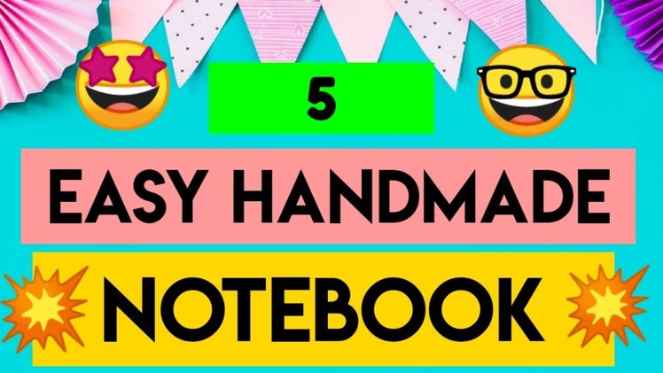 5 easy handmade notebook???? how to make notebook at home | handmade notebook | diy notebook