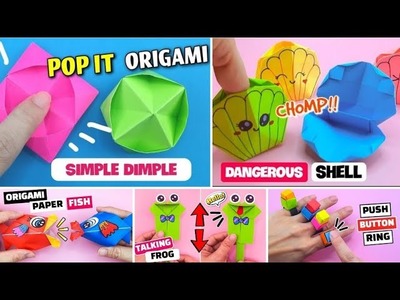 5 Fun Origami Paper Craft Toys to Play With | Origami Paper Pop It & Moving Toys