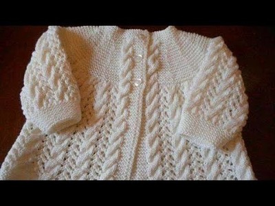 Beautiful Hand Knitting Baby Girl's Frocks and Cardigan Design