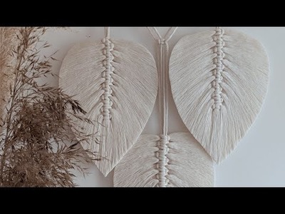 BohoPracownia -  Makramowe pióro. liść #tutorial - Macrame feather. leaf #DIY