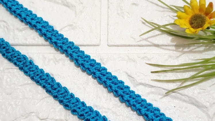 Cara Membuat Tali Tas Rajut mini ~ Crochet Bag Strap