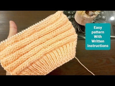 Cartridge stitch pattern for Complete Beginners | Super Easy Stitch Pattern with written instruction