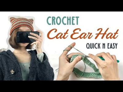 Cat Ear Beanie (Sack Hat) Crochet In-depth Tutorial for Beginners - Quick & Easy Project
