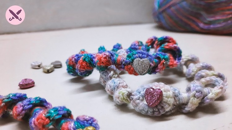 Come fare un Semplice Braccialetto all'Uncinetto | Easy Crochet Bracelet (English Subtitles)