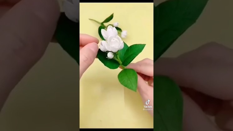 Crape paper making beautiful Bella flower