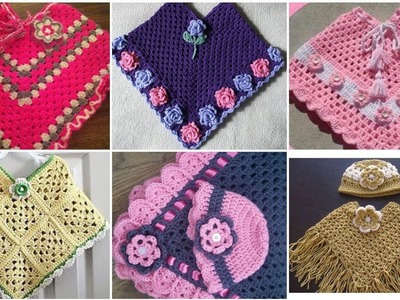 Crochet baby poncho designs #Crochet #poncho with beautiful designs #babyfashion