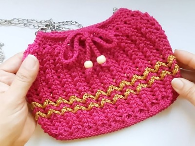 Crochet cross body sling bag tutorial | Crochet bag. crochet purse. crochet drawstring bag