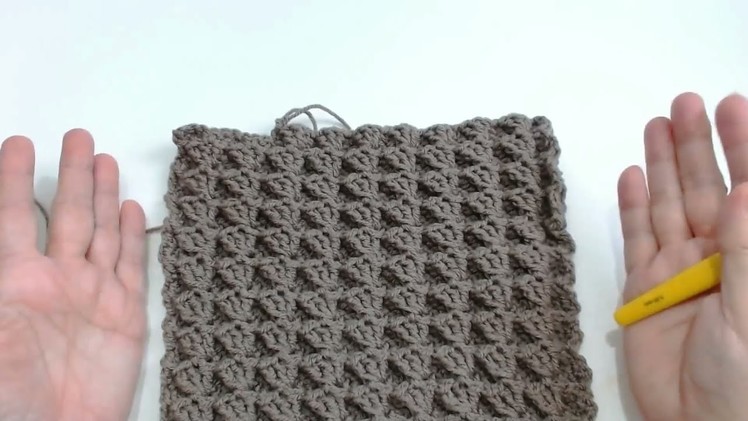 Crochet Double Sided Triangles. Chocolate squares blanket (Quick 1 ROW repeat)