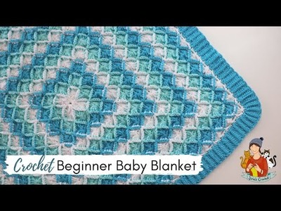 Crochet Easy Bavarian Baby Blanket. Beginner Friendly Tutorial