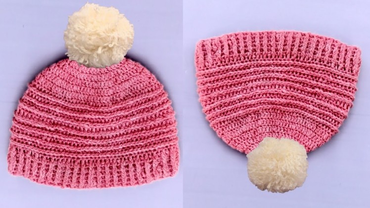 Crochet hat | Crochet baby boy or girl hat for beginners| hat beanie.