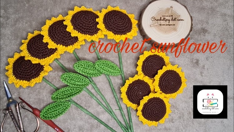 Crochet Sunflower | #sunflower |annpedigancdc