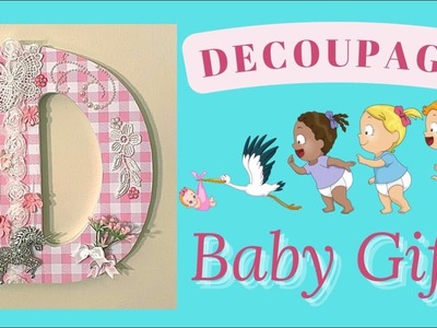 Decoupage Baby Gifts,  Wall Hanging, Baby Room Decor