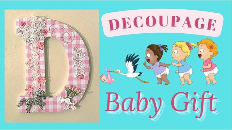 Decoupage Baby Gifts,  Wall Hanging, Baby Room Decor