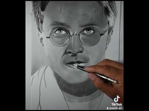 Dibujo de Harry Potter realista a lápiz de grafito