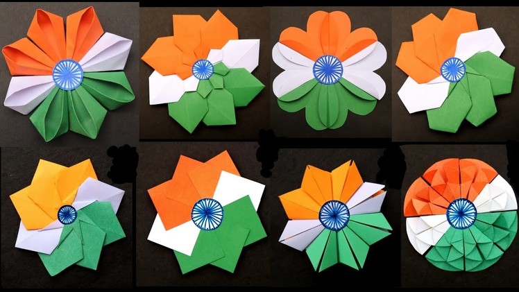 DIY 8 Indian Tricolor Badge.Republic Day badge.Republic Day Crafts.26th January Badge Making ideas