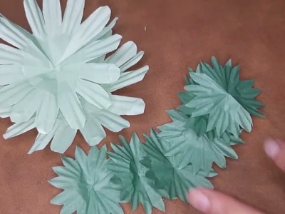 DIY amazing and beautiful green flower. Super easy to make. An unique craft.????????????
