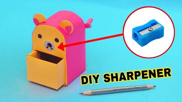 DIY cute Teddy pencil sharpener easy || How to make cute Sharpener box from cardboard