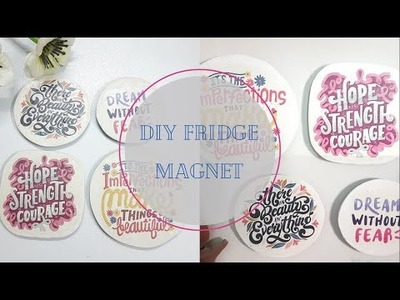 Diy fridge magnet. mouldit clay craft. Deco Transfer stickers. simple diy decor.