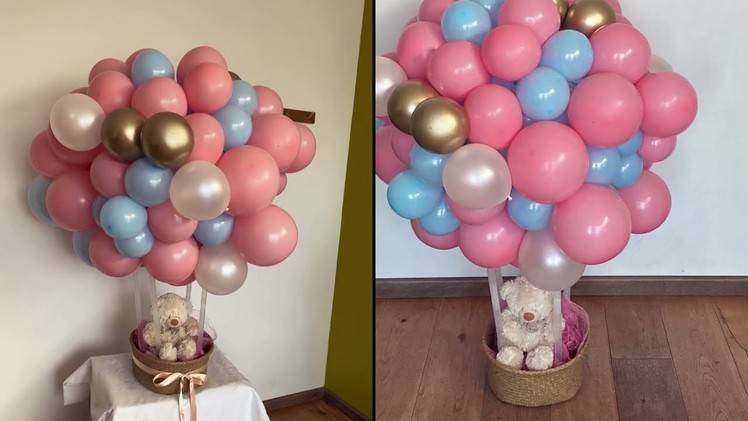 Diy Hot air balloons.montgolfière ballon décoration baby shower,gender reveal #hotairballoon