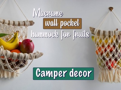 DIY Macrame Wall Pocket Hammock for fruits Tutorial