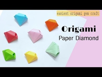 Diy Paper Diamond | Easy Origami Gem Tutorial | easiest Paper folding diamond #origami #papercrafts