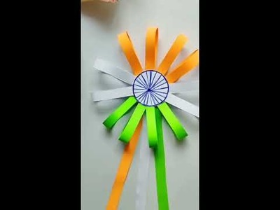 Diy republic day and independent day craft ideas |how to make tricolour badge | #republicday #india