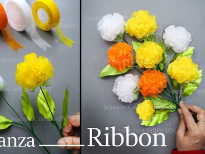 DIY Satin Ribbon Rose flowers | How to make ribbon rose | Ribbon decoration ideas | Rose buds
