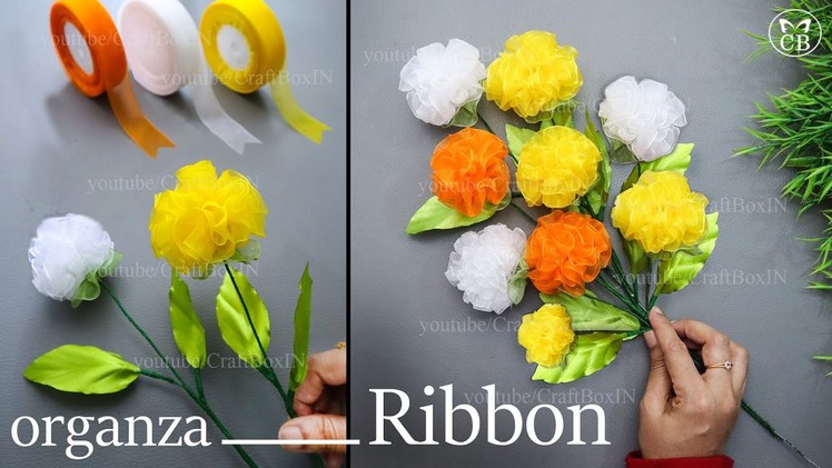 DIY Satin Ribbon Rose flowers | How to make ribbon rose | Ribbon decoration ideas | Rose buds