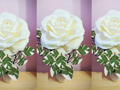 DIY Tutorial cara membuat Bunga Mawar dari Plastik Kresek | How to make Rose flower from plastic bag