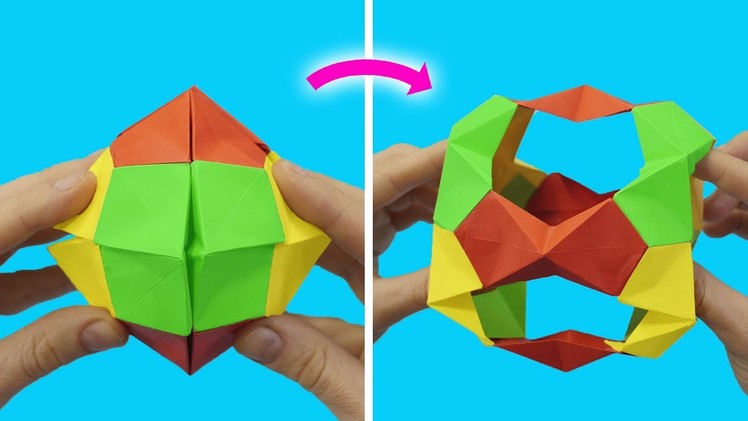 Easy Origami Pop It Fidgets. Antistress Moving PAPER TOYS - Tutorial.