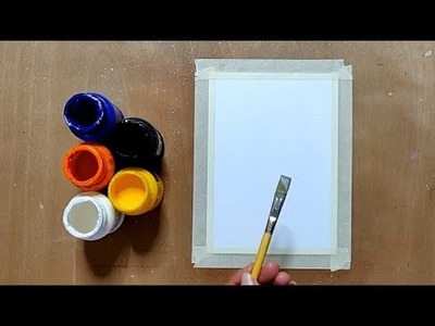 Easy Painting Ideas for Beginners. Poster. Acrylic Painting. Step by Step Tutorial. Art Ideas