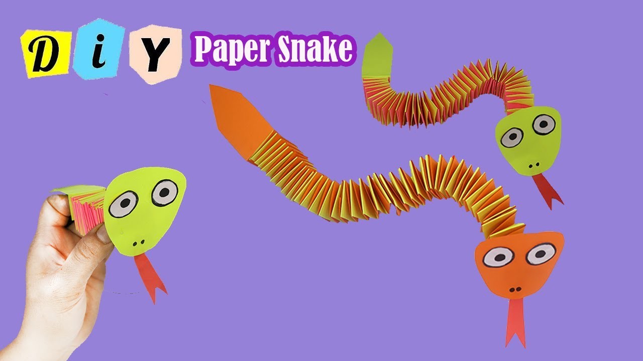 Easy Paper Snake, DIY Paper Snake, Paper Snake Making Tutorial