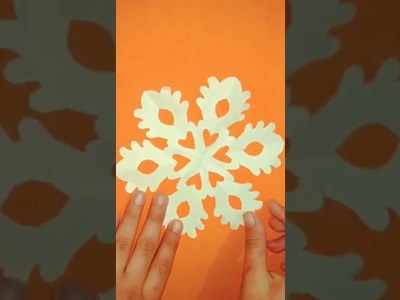 Flower cutting | Snow flakes making with paper | Paper craft #shorts