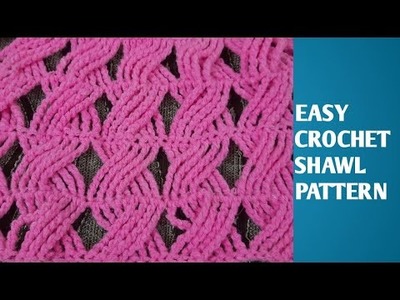 HOW TO CROCHET A EASY SHAWL PATTERN*tutorial lesson *easycraft woolenthreadwork diy crafts bucket