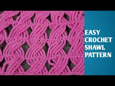 HOW TO CROCHET A EASY SHAWL PATTERN*tutorial lesson *easycraft woolenthreadwork diy crafts bucket