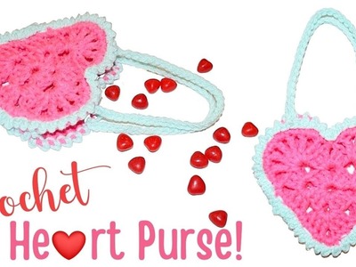 How to Crochet a Heart Purse Tutorial