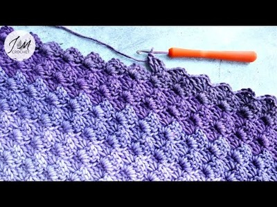 How To Crochet An Easy.Fast Stitch for Beginners. Ideal for Blankets, Shawls | Simple Block Stitch
