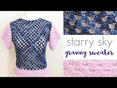 How To Crochet The Starry Sky Granny Sweater