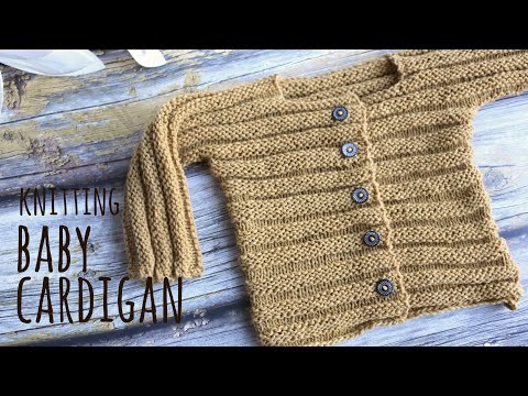 HOW TO KNIT BABY CARDIGAN | EASY AND FAST | Lanas y Ovillos in English