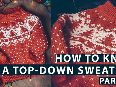 How to knit Lopapeysa Sweater top down for kids. Part 1